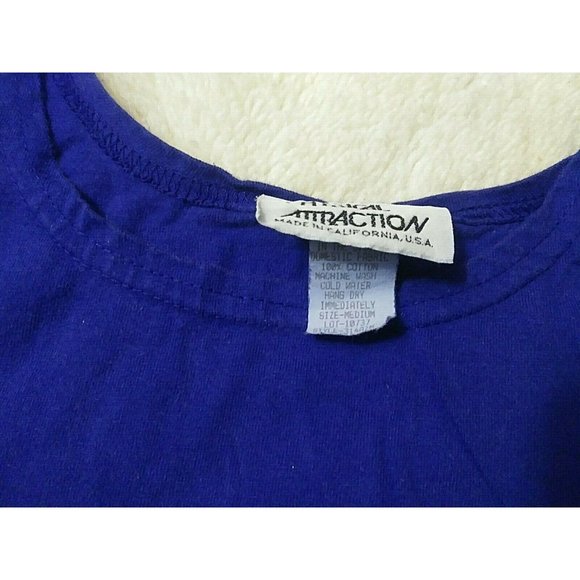 Physical Attraction Womens Blue Tank Top Shirt Sleeveless Plain Layering Medium - Picture 3 of 4